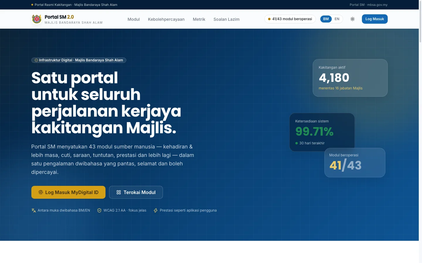 Portal SM 2.0 — MBSA Human Resource Portal