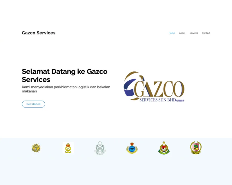 Gazco Services public website home page